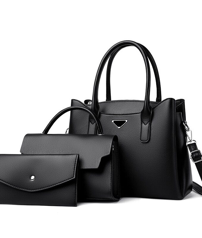 Classy Chic Leather Woman Bag 3 in 1 Set
