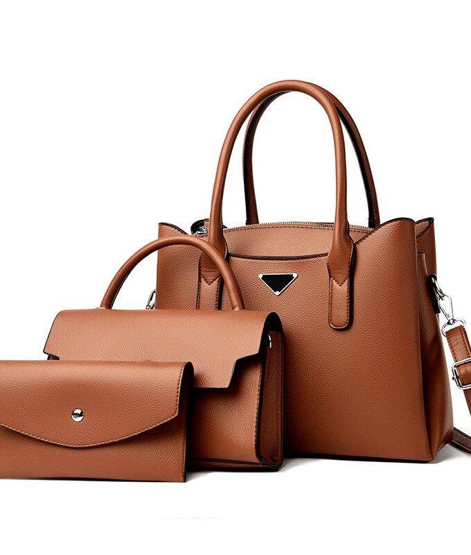 Classy Chic Leather Woman Bag 3 in 1 Set