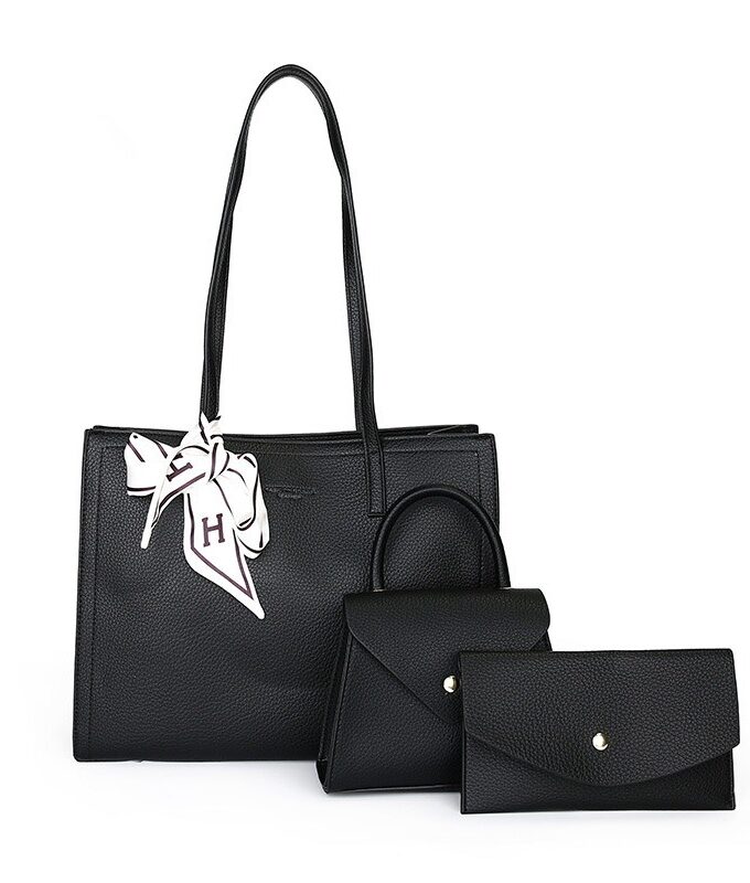 Classy Chic Women Handbags 3 in 1 Synthetic Leather Tote Bags