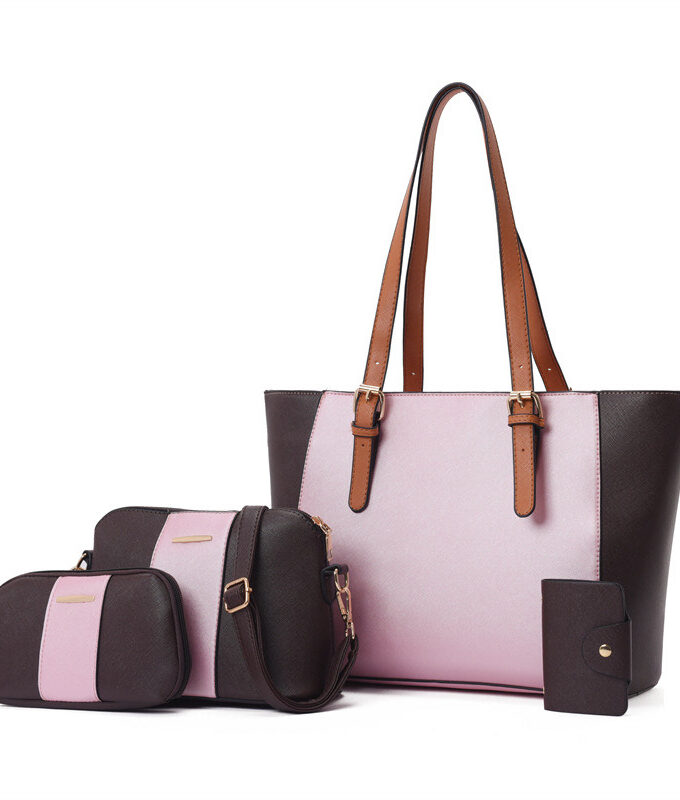 Classic Chick Women Fashion Handbags Wallet Tote Bag Shoulder Bag Top Handle Satchel Purse Set 4pcs