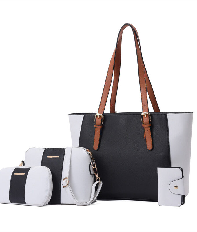 Classic Chick Women Fashion Handbags Wallet Tote Bag Shoulder Bag Top Handle Satchel Purse Set 4pcs