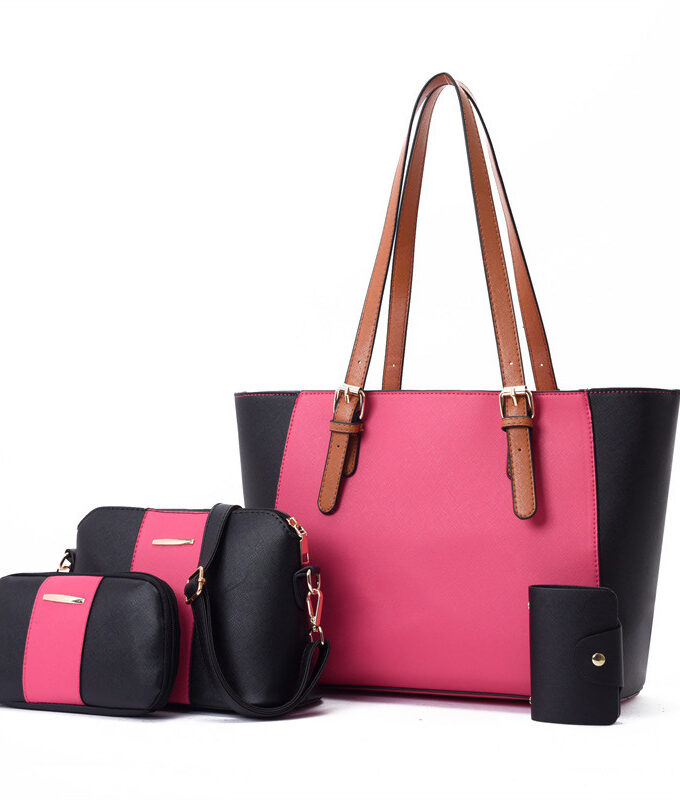Classic Chick Women Fashion Handbags Wallet Tote Bag Shoulder Bag Top Handle Satchel Purse Set 4pcs